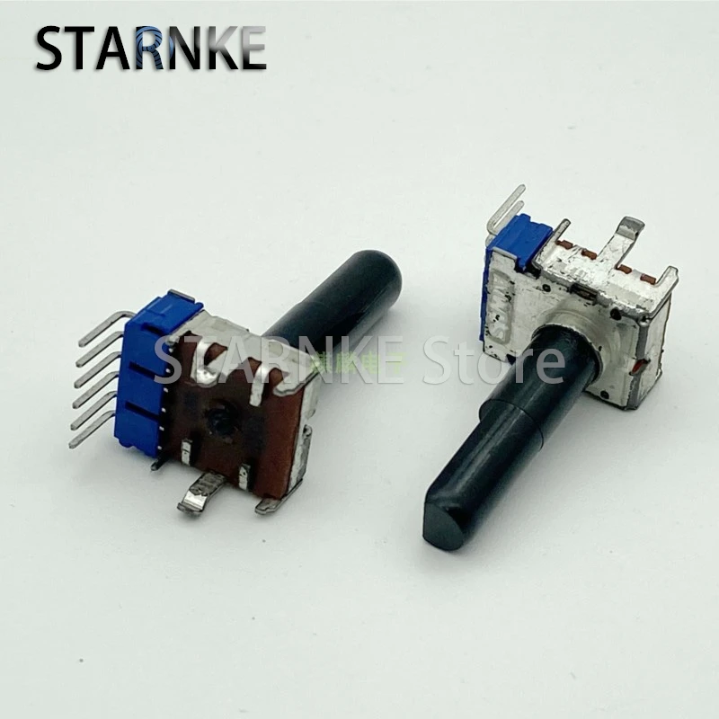 2PCS RK12L1230C2F Double 6-pin Potentiometer E100K 20-point Stepper Shaft Length 23MM