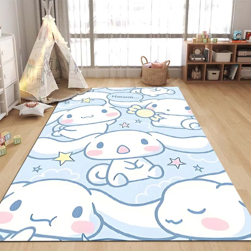 Sanrio Kawaii Cinnamoroll Printing Carpet for Living Room Bedroom Kid\'s Room Home Decor Pink Room Decor Area Rug Non-slip Mat