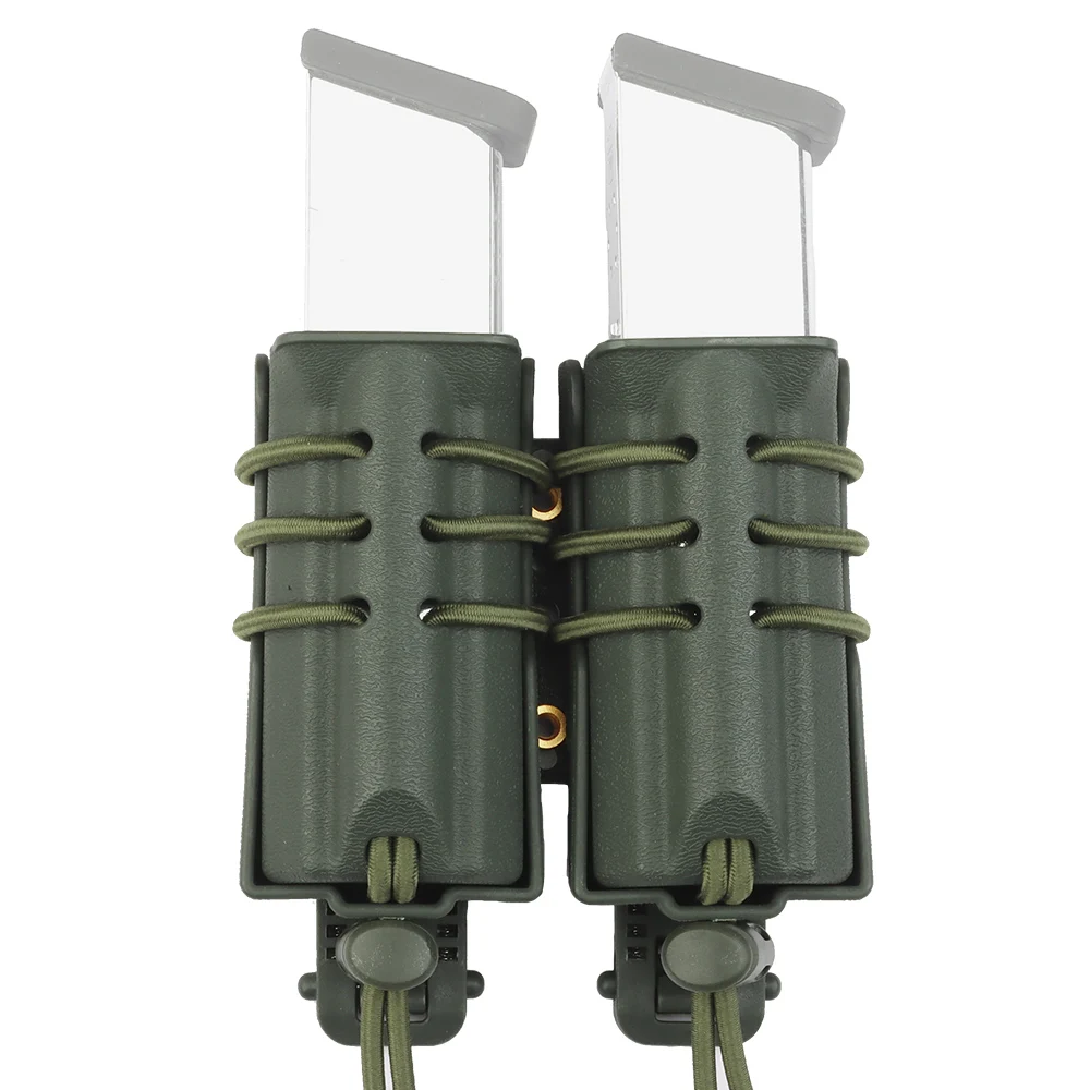 

Double Magazine Pouch Pistol Molle Mag Pouch Holder for Glock,9MM,.40 Cal,357SIG,.45CAP,10mm Hunting Accessory