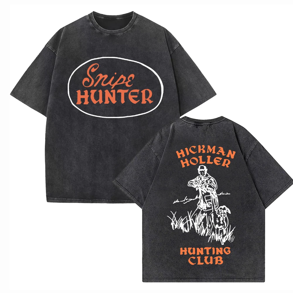 

Tyler Childers Snipe Hunter Washed T-shirt Cousins Beach Shirt Vintage O-Neck Short Sleeve Cotton T-Shirts