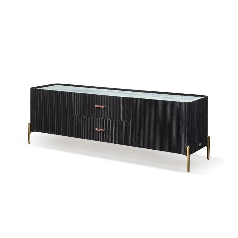 *Smart Marble Storage Console Tables with Hidden Compartments and Drawers Modern Luxury Design for Hotel Use TV Table