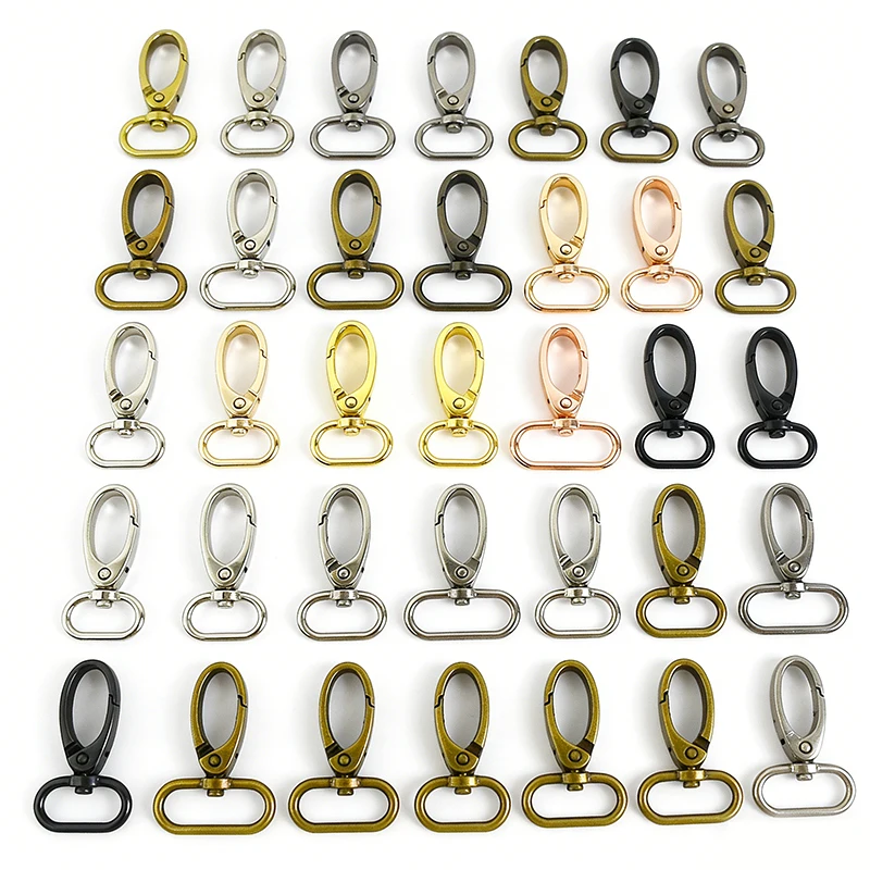 

10Pcs 13-38mm Metal Bag Strap Buckle Swivel Lobster Buckles Spring Clasp for Keychain Handbag Straps Hook DIY Bags Accessories