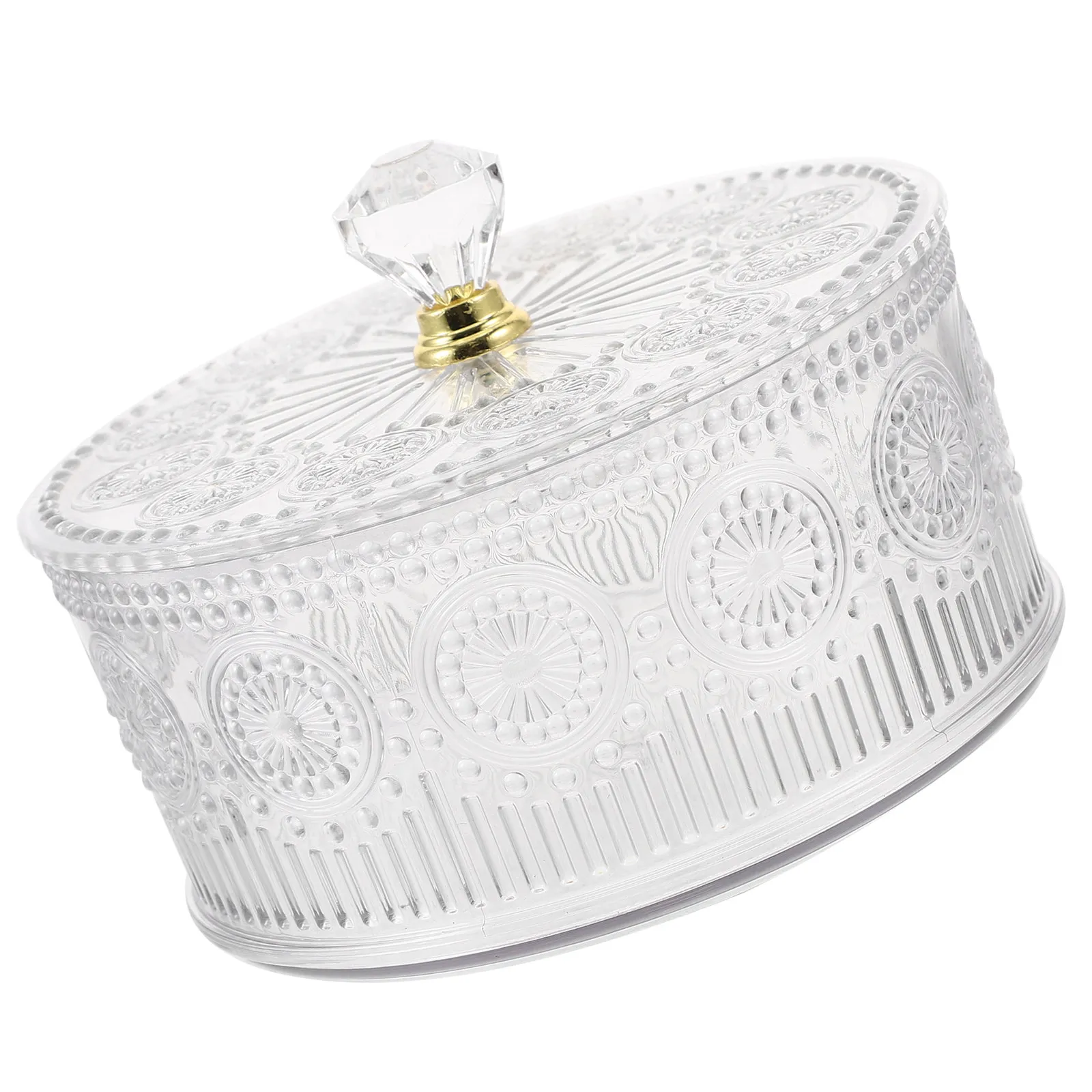 

Transparent Pet Jewelry Storage Jar for Rings Necklaces Earrings Dustproof Desktop Organizer Elegant Gift Box for Women