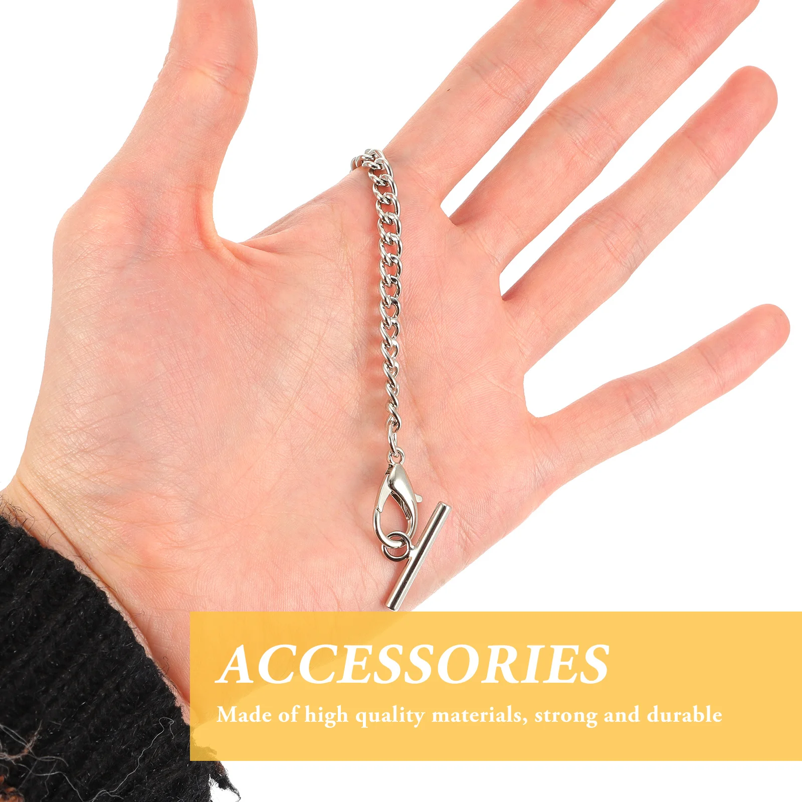 T-bar relógio de bolso masculino feminino t fecho corrente de metal diy acessório de roupas decoração para jeans casacos bolsas fecho lagosta para bolso