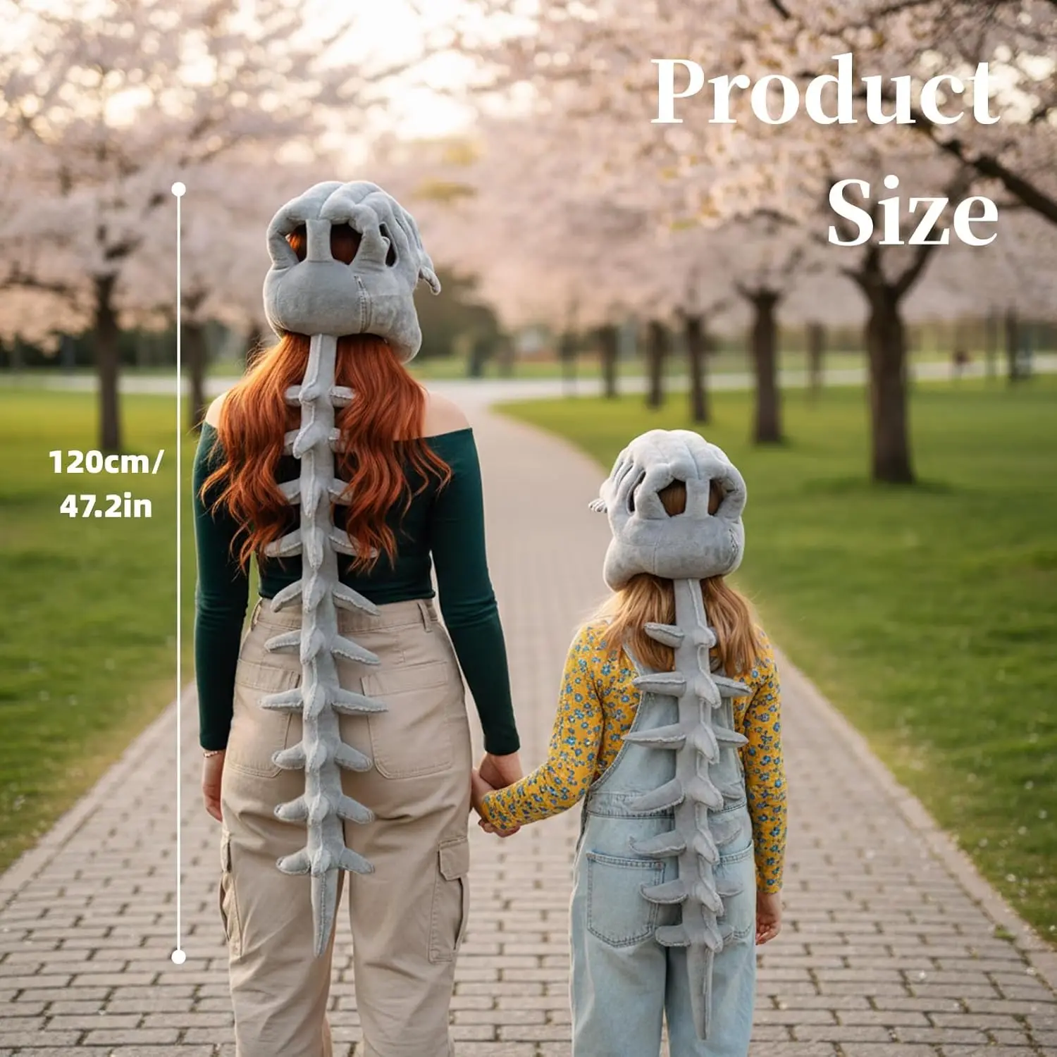 Realistic Spinosaurus Skull Mask, Plush Dinosaur Hood Costume Cosplay Party,Dinosaur Skeleton Headgear Pillow