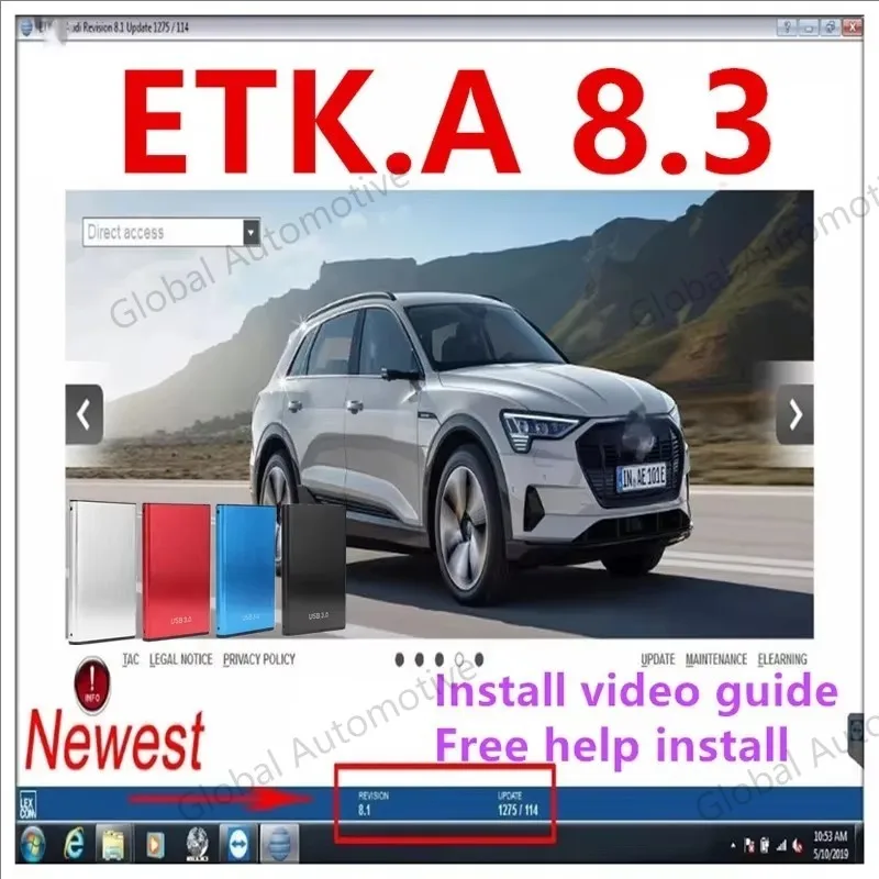 2024 Hot etka 8.3 Group Vehicles Electronic Parts Catalogue until 2021 For V/W+AU/DI+SE/AT+SKO/DA et-ka 8.3 Multi-Languages