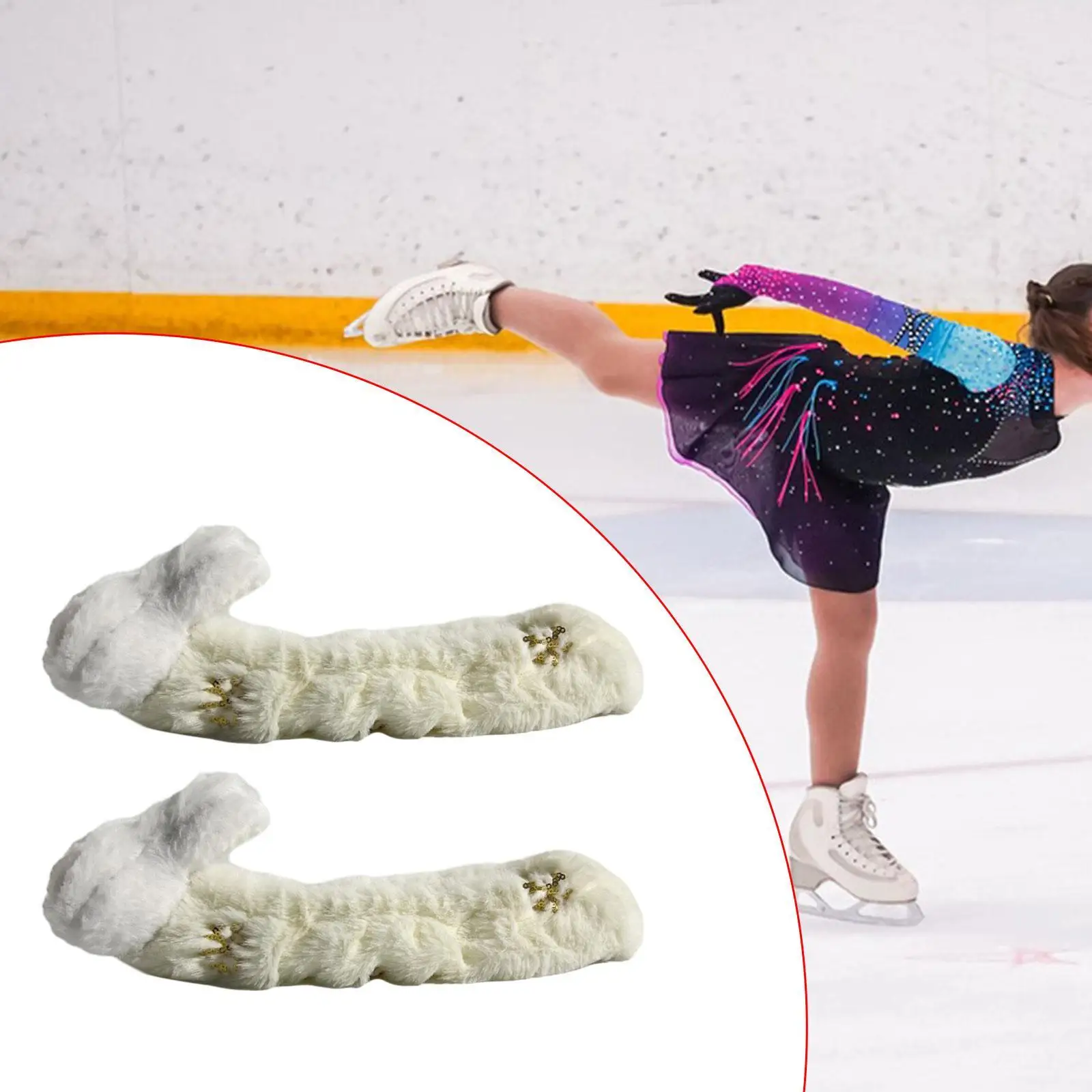 アイススケートカバー 35 センチメートルぬいぐるみバニー型快適なかわいい保護アイススケートガードホッケースケート収納用