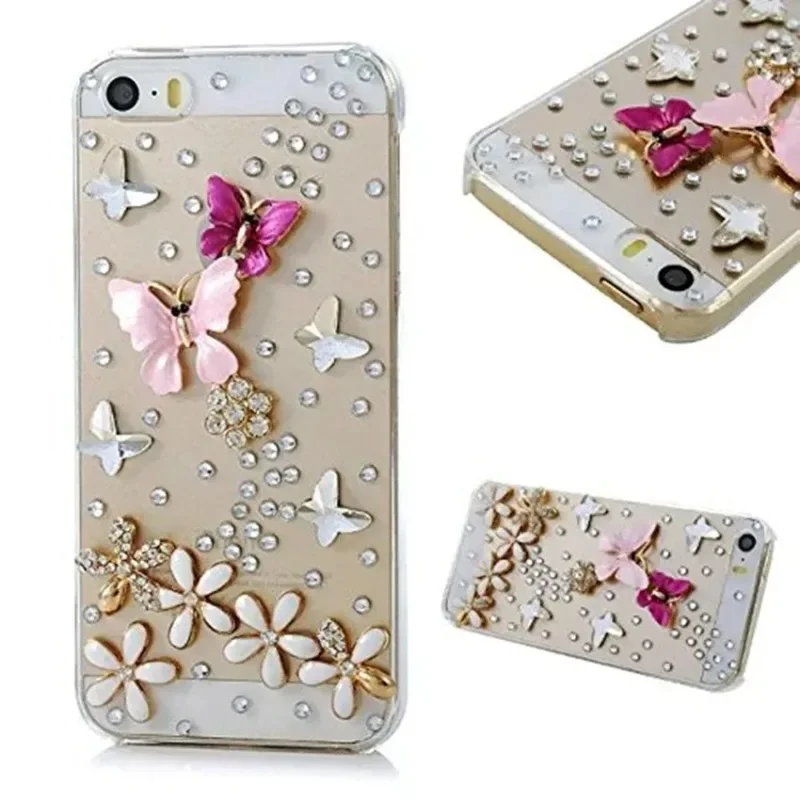 

Luxury Bling Butterfly Phone Case Cover for Samsung Galaxy S23 Ultra S24 S21 Plus Note20, Rhinestone Glitter Diamond Butterfly