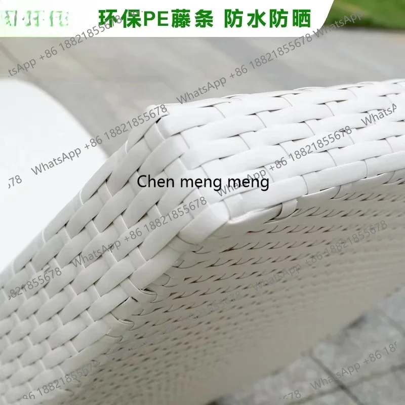 

Hot sales Outdoor rattan loungers hotel swimming pool leisure loungers balcony garden villa courtyard nap bed