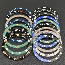 38mmx31.5mm Fashion Flat Ceramic Watch Bezel Insert Fits SKX007 SKX009 SRPD Watch Cases NH35 NH36 Movement Men's Watch Parts