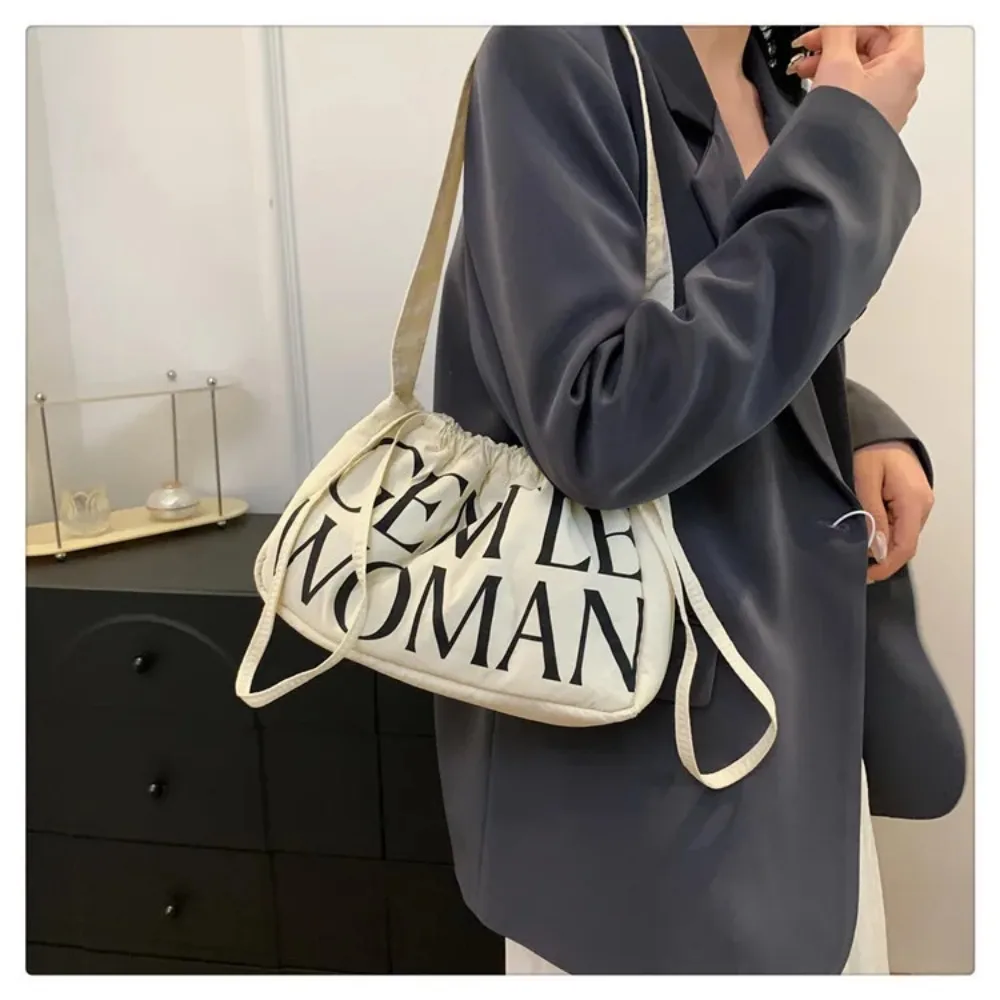 Fluffy Crossbody Bags for Women Luxury Designer Brand Large Capacity Shoulder Bag Drawstring Tote Bag Female Purses and Handbags