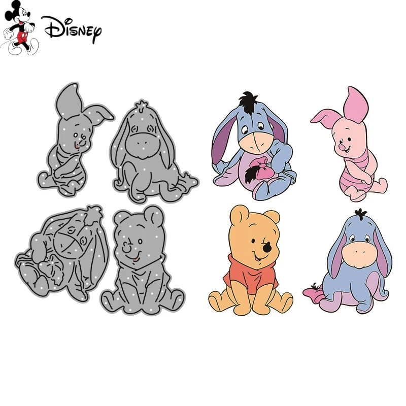 Lovely Winnie The Pooh Baby Eeyore Piglet Cutting Dies Disney Cartoon Diecut New 2022 Die for DIY Scrapbooking Paper Card Crafts