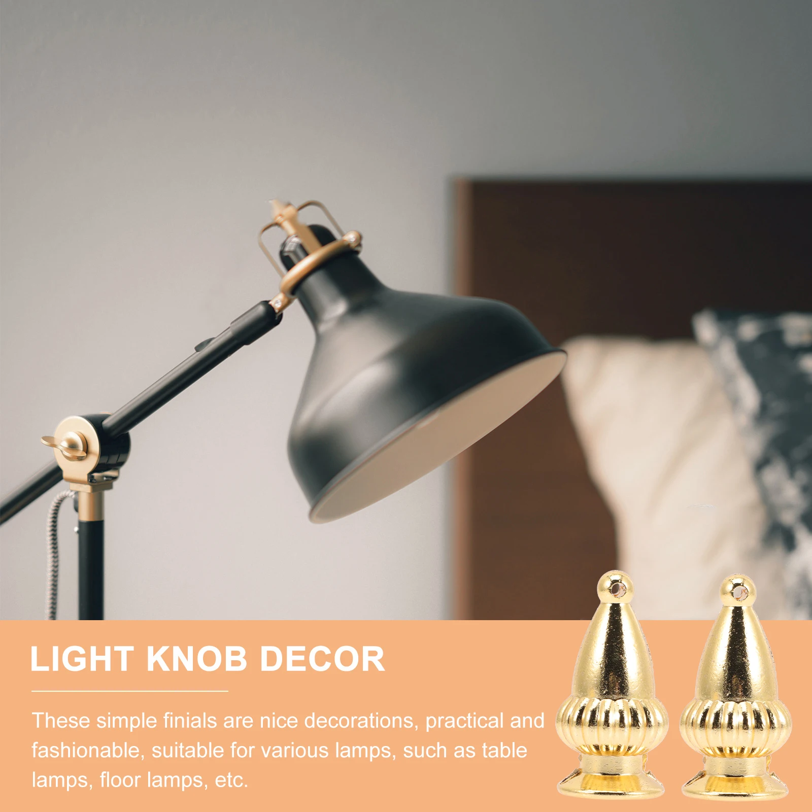 

8pcs Electroplated Nut Lamp Finials Zinc Alloy Light Accessories for Bedroom Decor Table Floor Lamps Hardware Parts