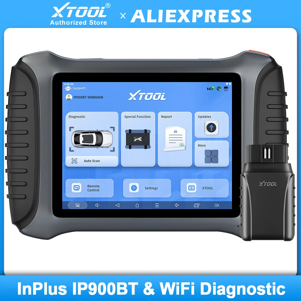 XTOOL InPlus IP900 BT Car Diagnostic Tool ECU Coding Bi-directional All System OBD2 Scanner Built-in CAN FD DOIP FCA 38+ Service