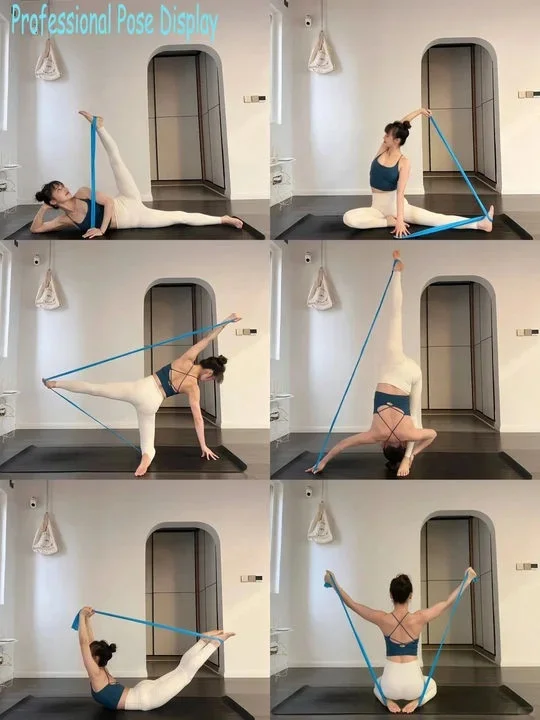 Widerstandsbänder für Workouts Übungsbänder Physiotherapie Outdoor-Fitnesstraining Pilates Heimgymnastik Dehnbare Elastische Bänder – Detail 8