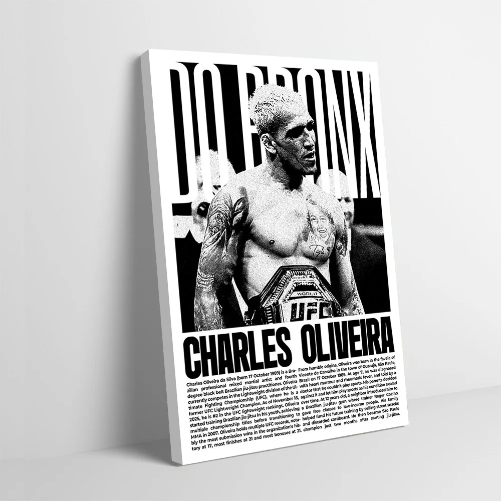 

Charles Oliveira Champion Printing Poster Customizable Pictures Wall Art Canvas Painting for Decorative Paintings Room Ornaments