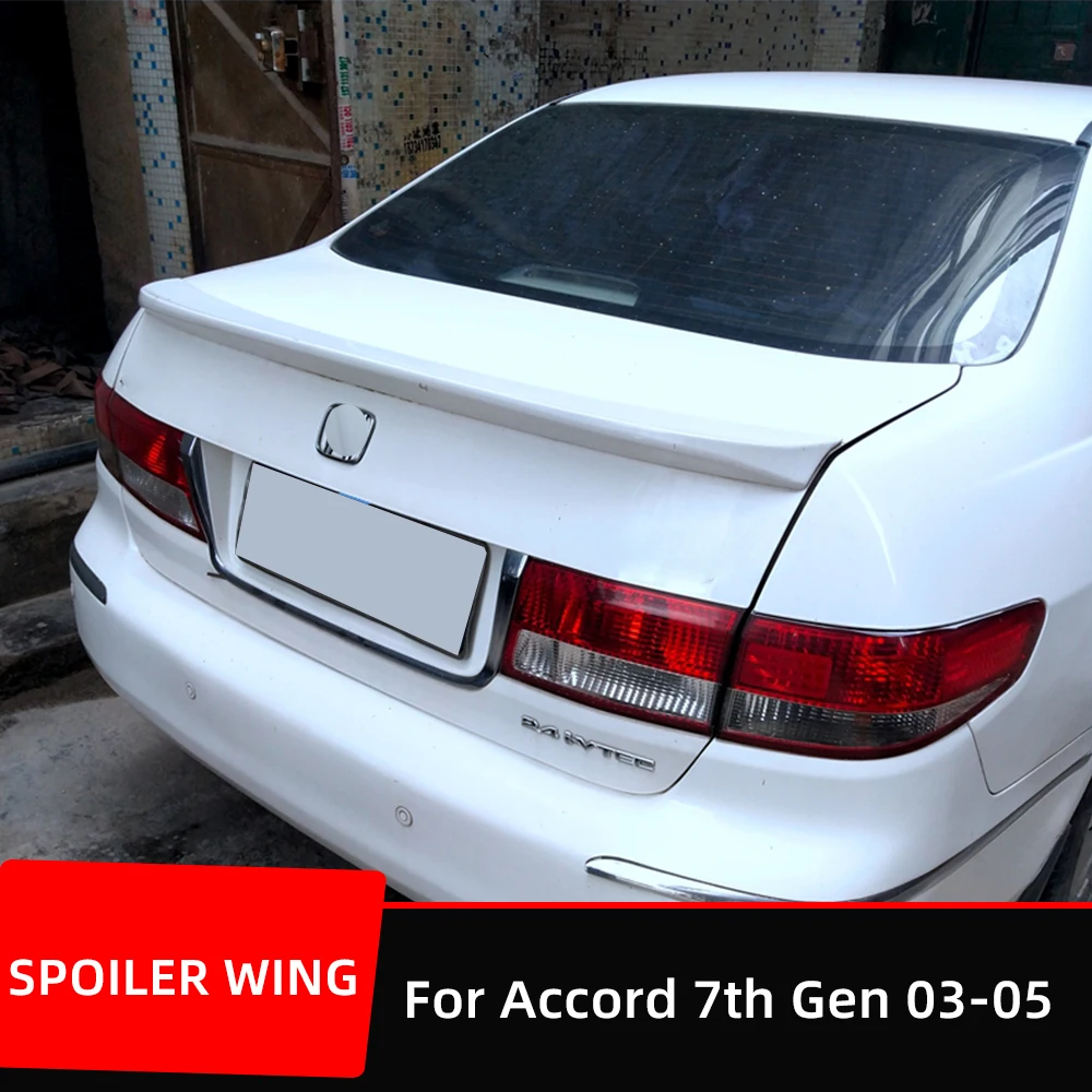 

For Honda Accord 7th Gen 03 04 05 Car Rear Trunk Lid Lip Body Kit Spoiler Wings Sport Styling Carbon Tuning Exterior Accessories