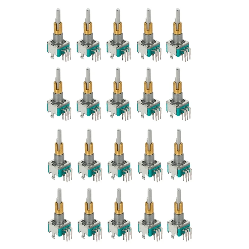 

20X EC11EBB24C03 Dual Axis Encoder With Switch 30 Positioning Number 15 Pulse Point Handle 25Mm