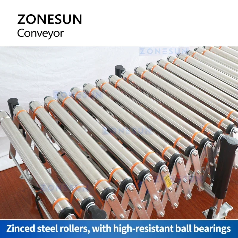 

ZONESUN Flexible Conveyor Powered Roller O Belt ZS-FCO600 Save Labor Handling Equipment Industrial Factory Weight Transportation