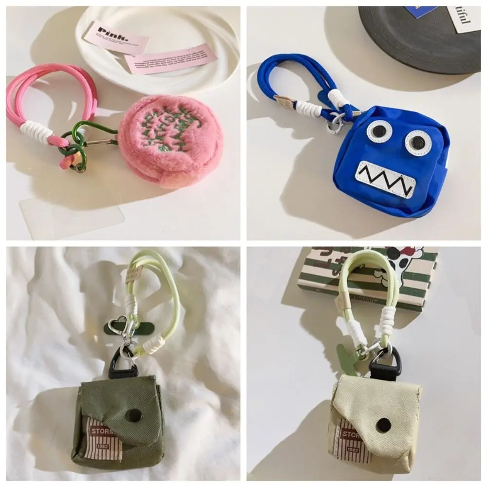 Creative Backpack Hanging Anti-loss Keychain Patchwork Letter Mini Coin Bag Portable Ins Phone Ring Pendant Decorative Girl Toy