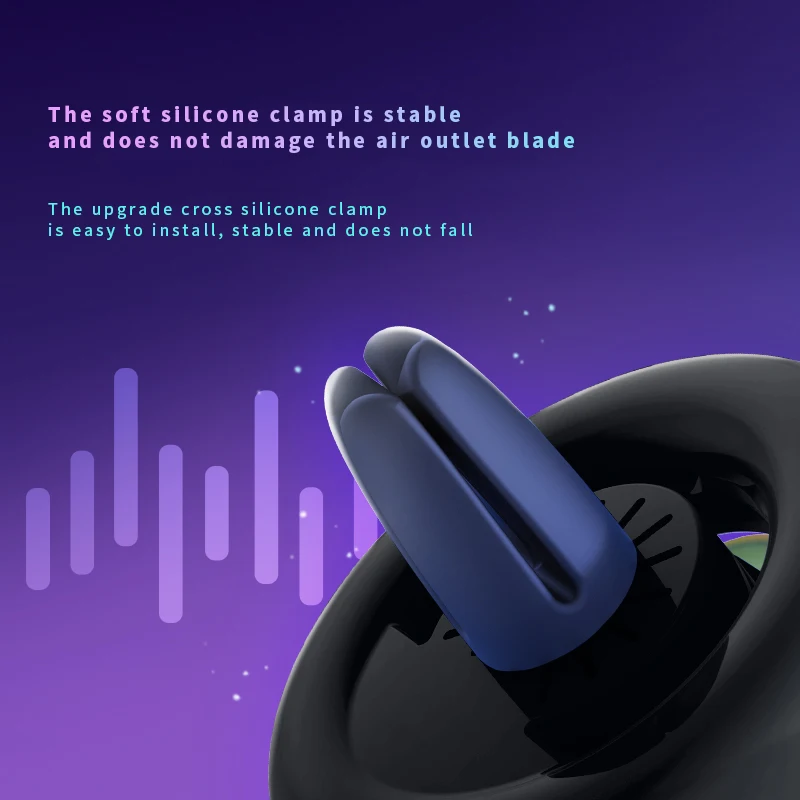 RGB Voice Controlled Car Air Outlet Aromatherapy Colorful Music Atmosphere Light Car Air Outlet Rhythm Light