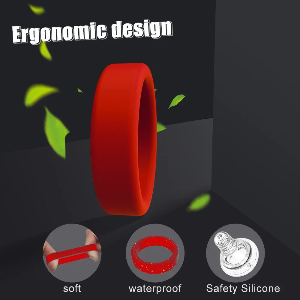 Cock Ring Durable Silicone Penis Rings Male Delayed Ejaculation Rubber Rings Sex Toy For Men Couple Stretcher Scrotum Rings