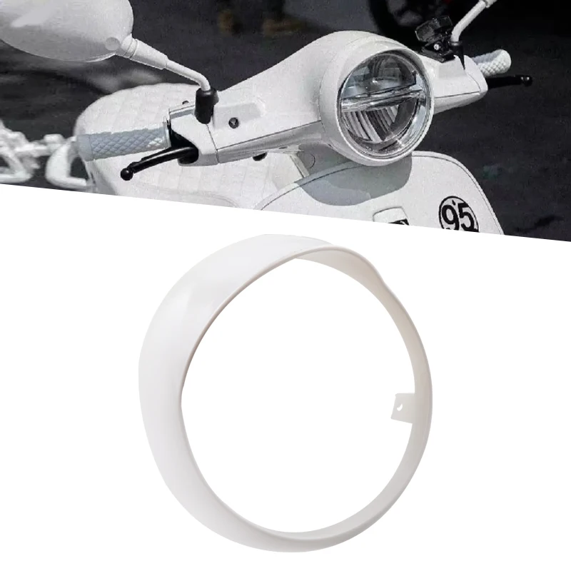 For Primavera 125 150 Motorcycle Scooter Headlight Trim Ring Headlamp Light Cover White