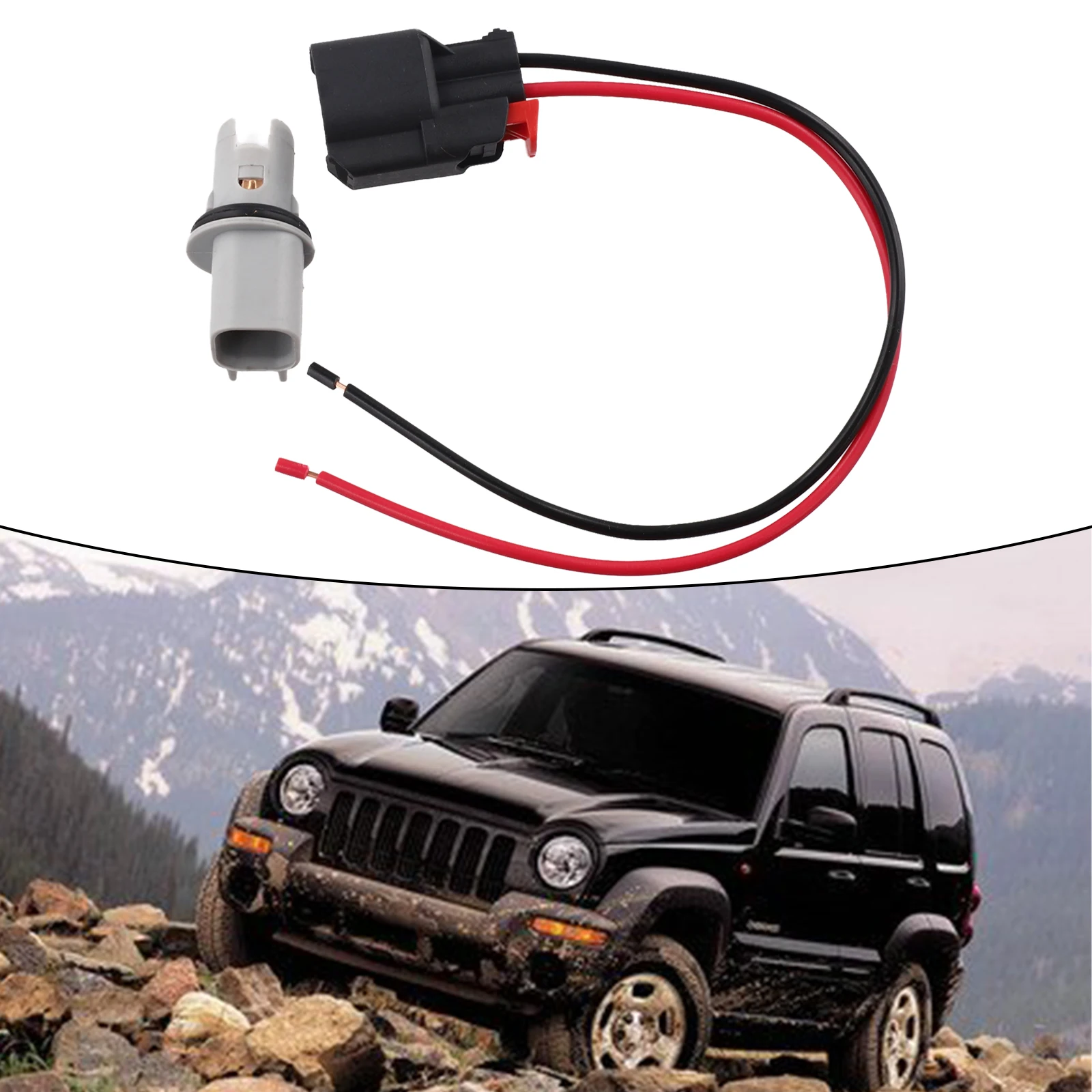 for Side Marker Light Lamp Socket + Connector 55156754AA Compatible with For Jeep For Liberty 2002 2004 Direct Replacement