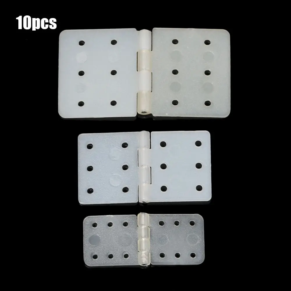 10Pcs Airplane Aileron Connection White 3 Sizes Nylon & Pinned Hinge Aeromodelling Model RC Airplanes Parts Educational Toys