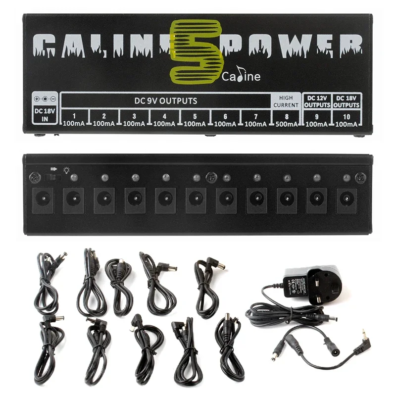 

Caline CP-05 Guitar Effect Pedal Power Supply EU US AU UK Plug 10 Isolated Output Power Tuner Pedal Board Guitar Accessories