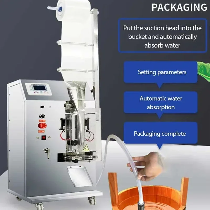 

PBOBP Multifunctional Three Side Seal Plastic Bag Water Packaging Oil Filling Liquid Packaging Machine