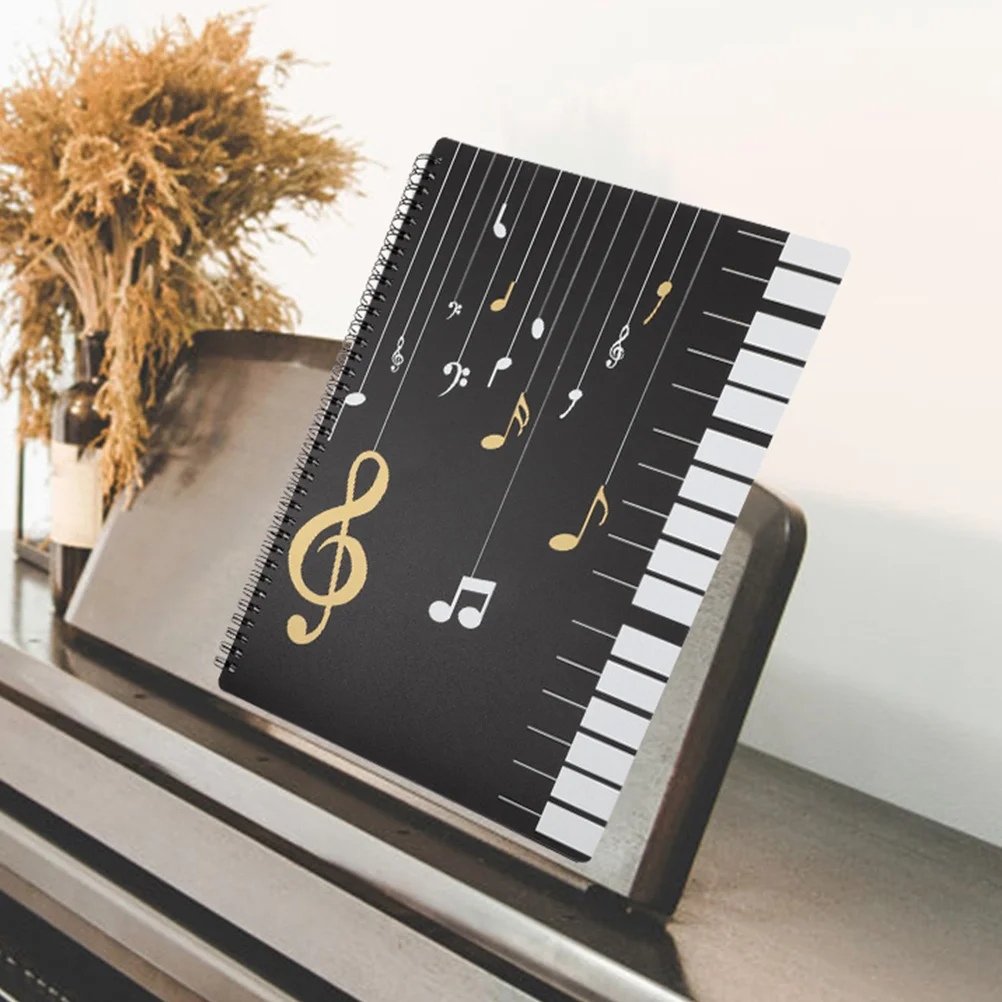 

Transparent Insert Bag of Information Book Folder Organizer Binder File Desk Music According Piano