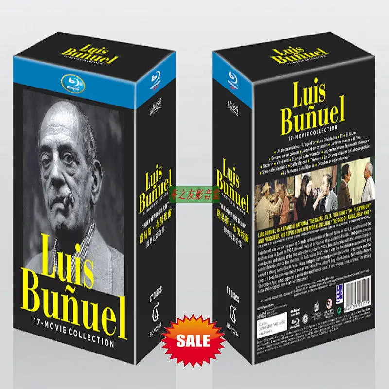 

Blu-ray Disc Collection of Luis Bunuel Classic Films HD Box Set 17 Discs for All Blu-ray Players