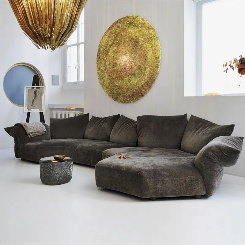 

Simple Black Modern Sofa Chairs Living Room Soft Designer Puffs Sofa Floor Nordic Sofy Do Salonu Apartment Furniture