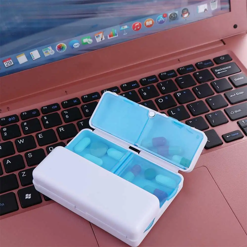 Waterproof Magnetic Pill Box 7 Grids Pills Organizer Case Compartments Storage Container Magnetic Pill Case PP