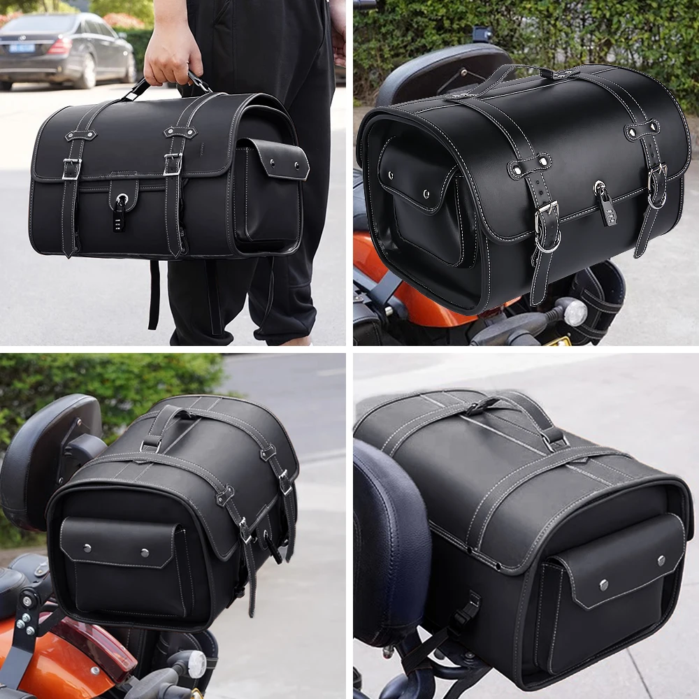 Große Kapazität Wasserdichte Motorrad Hinten Box Motorrad Stamm Box Motorrad Ausrüstung Lagerung Schwanz Box Retro Motorrad Schwanz Tasche – Detail 8