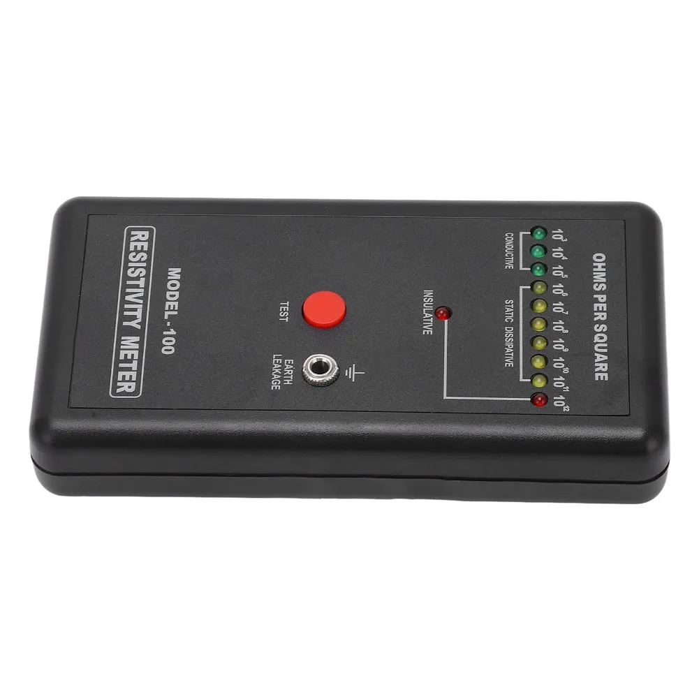 

Черный антистатический тестер, анализатор проводящих материалов, измеритель сопротивления, прибор для измерения электростатического заряда, измерение сопротивления заземления