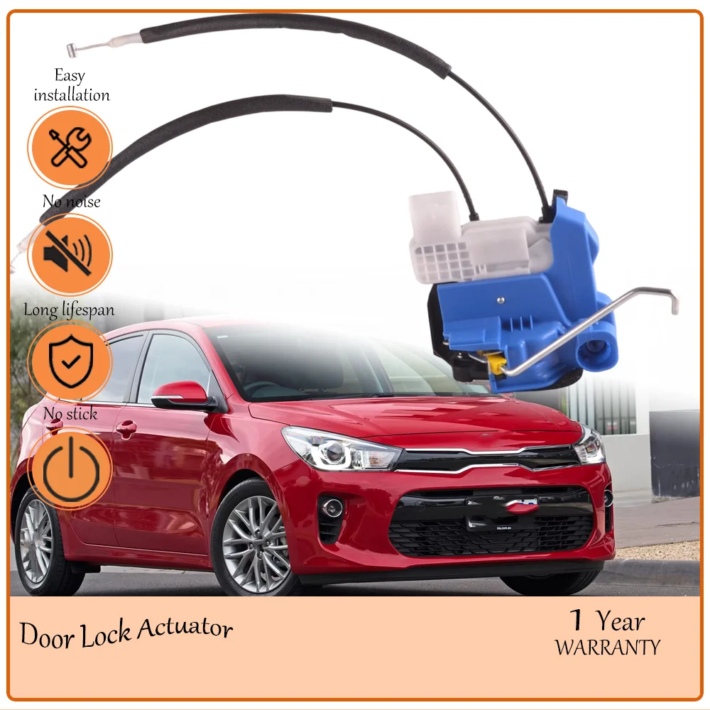 6Pin Blue Shield Door Lock Actuator,Suited to 2012-2017 Kia Rio,Front Left  Right Latch With Key Hole oe 81311-1W020,81321-1W040
