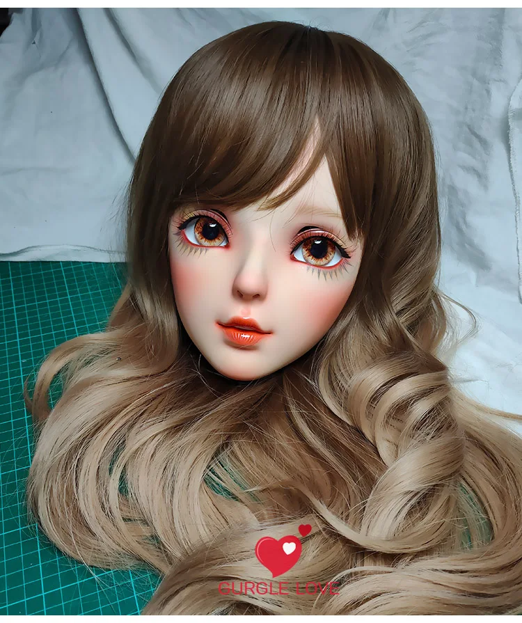 

(Xiaolan) Женская милая девочка каучуковые полуголовы Kigurumi BJD Маска Косплей японское аниме ролевая фотосессия искусственная кожа