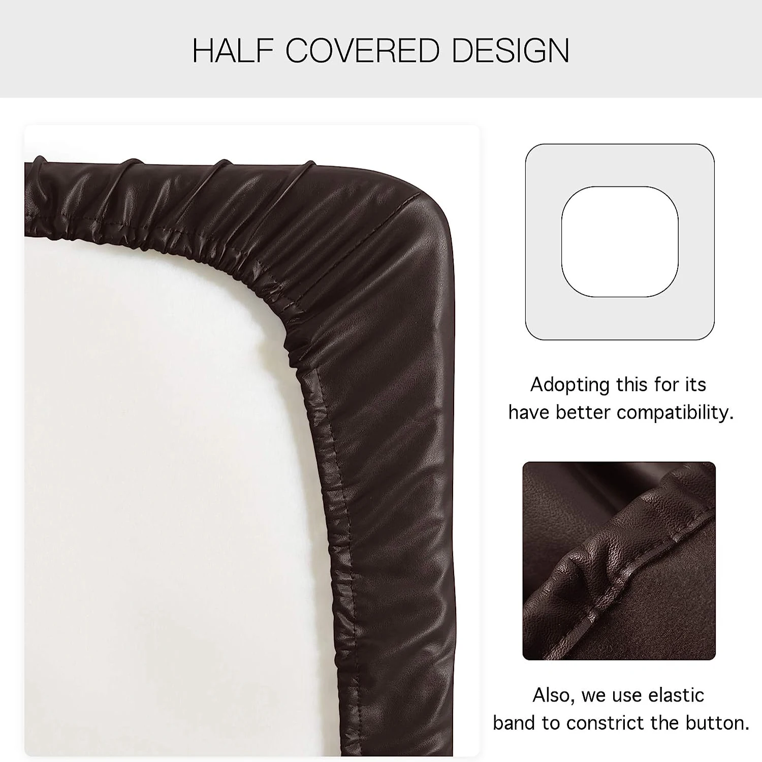 Home PU Leather Couch Cushion Cover Sofa Cushion Slipcover Water-Proof Elastic Chair RV Seat Covers Sofa Furniture Protector