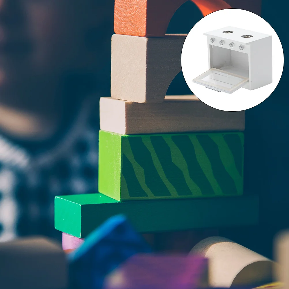 Dollhouse Gas Cooktop 1:12 Mini Stove Miniature Accessories Toy Furniture Model Kitchen Tool Grill