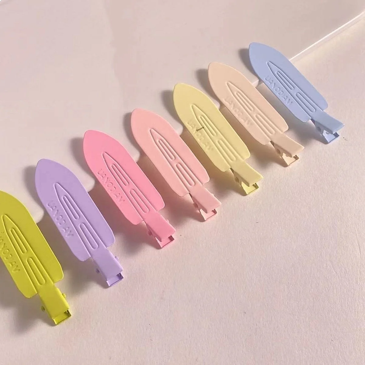 Sweet Cute Metal Gradient Seamless Hairpin Forehead Bangs Clip Makeup Hair Accessory