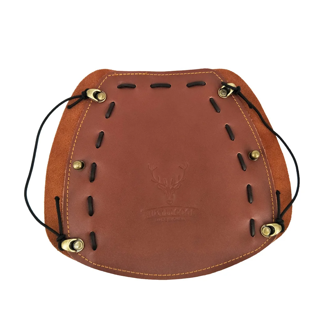 

High-End Cow Archery Arm Guard Adjustable Strap Protective Gear Suitable for Right Left Hand Shooting Safe Strap Armband