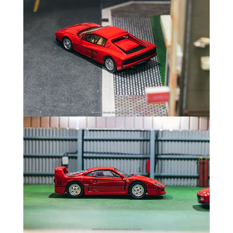 PreSale TW 1:64 FERRARI TESTAROSSA 1984 F40 1987 Magazine Limited In Books Diecast Car Model Collection Toys Tarmac Works