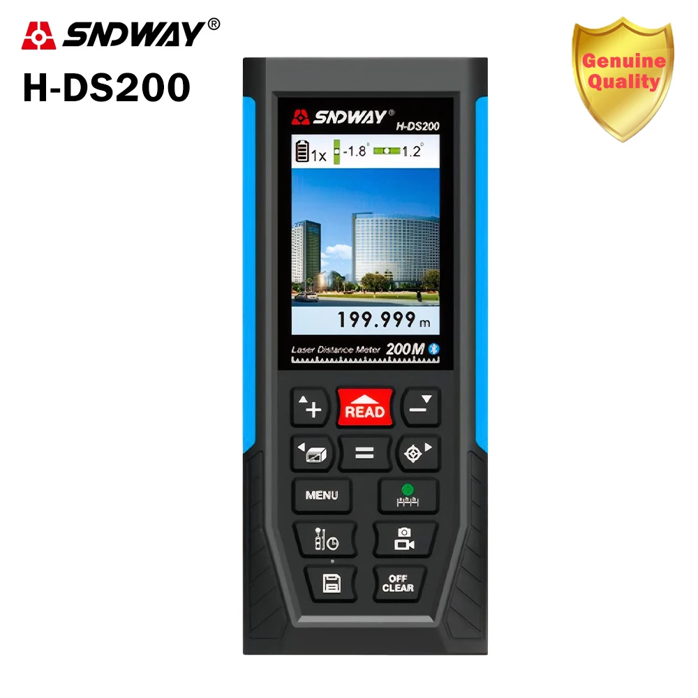 H-DS200 Handheld Laser Distance Meter Industrial Infrared Measuring Instrument High-precision Measuring Ruler