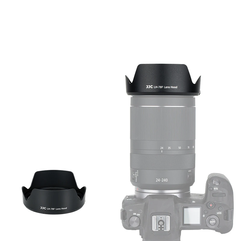 Parasol de bayoneta Reversible LH-78F LH78F para Canon RF 24-240mm F4-6.3 IS USM reemplazo de lente para EW-78F