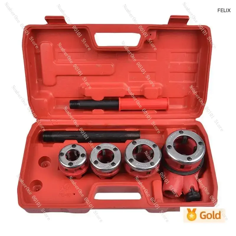 NEW 4 Points--1.2 inch Durable Screw Threading Machine Manual Threading Machine Water Pipe hinge twist plate die threading kit