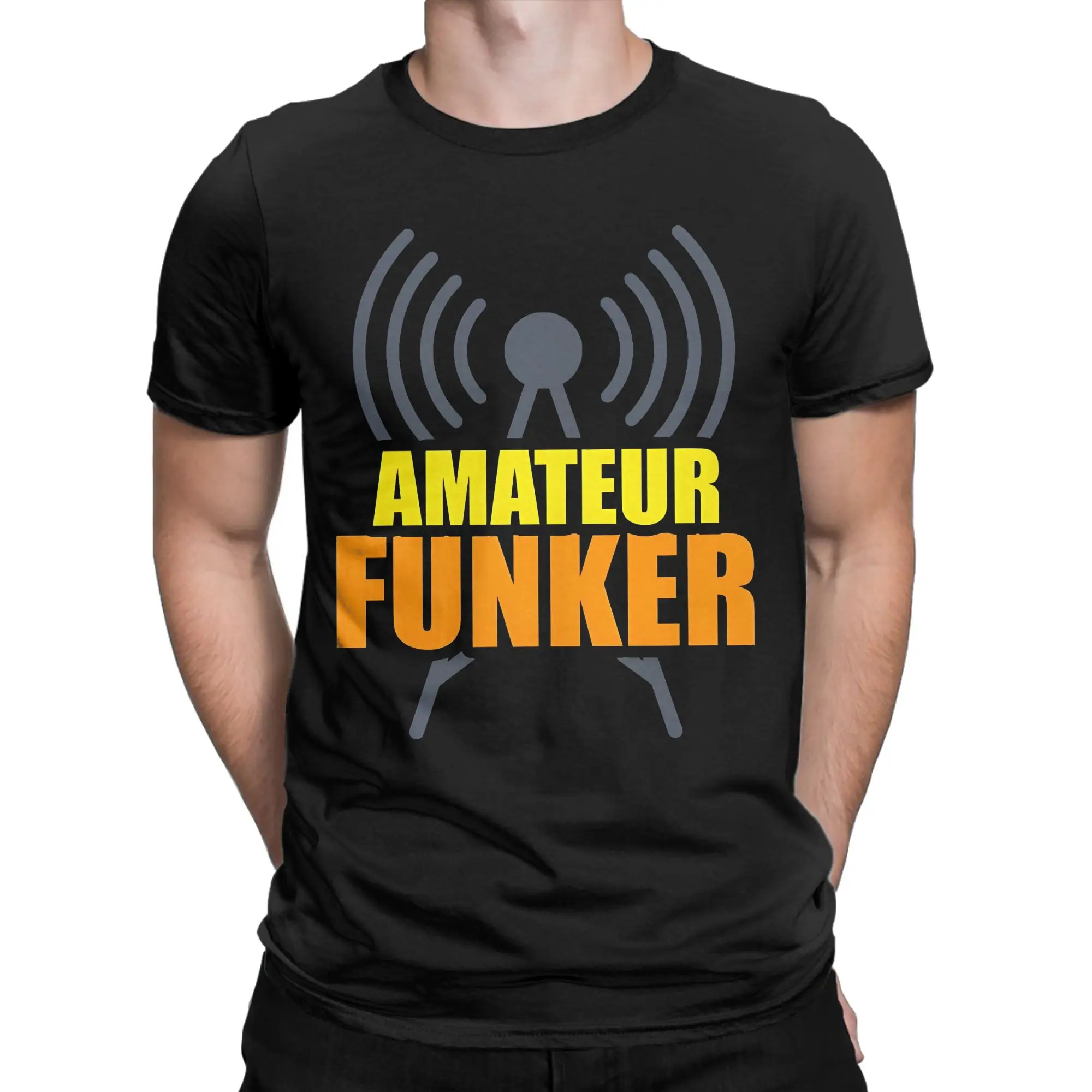 Men Women's Amateurfunker Ham Radio Operator  T Shirts  Cotton Clothing Humor Short Sleeve O Neck Tees Printed T-Shirt