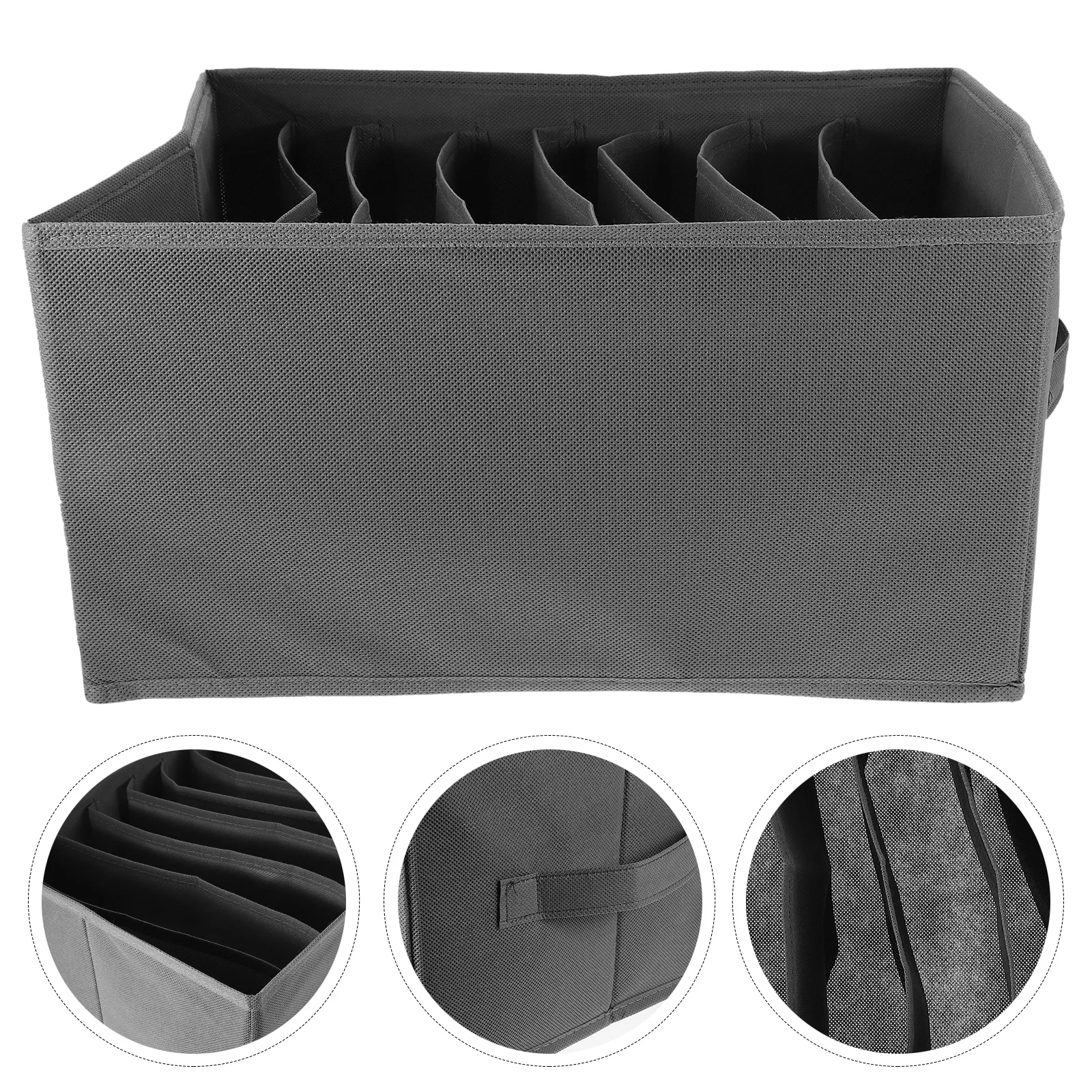 

Foldable Closet Organizer 7 Grids Large Capacity Fabric Storage Bins For Clothes Underwear Pants Lightweight Space-Saving Home