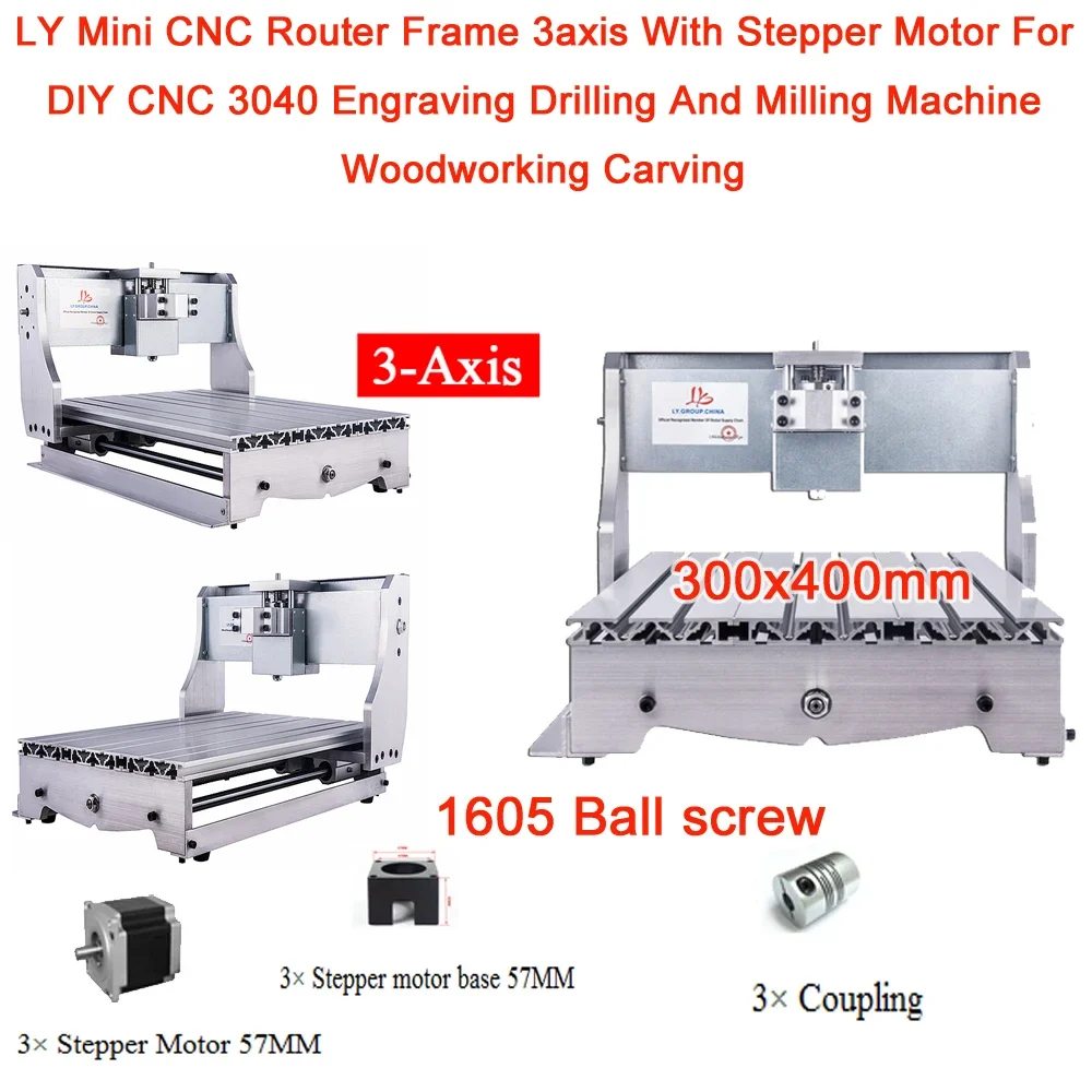 

Мини-фрезерный станок с ЧПУ LY, 3 оси, с шаговым двигателем для DIY CNC 3040, Гравировальный сверлильный и фрезерный станок, деревообрабатывающая резьба